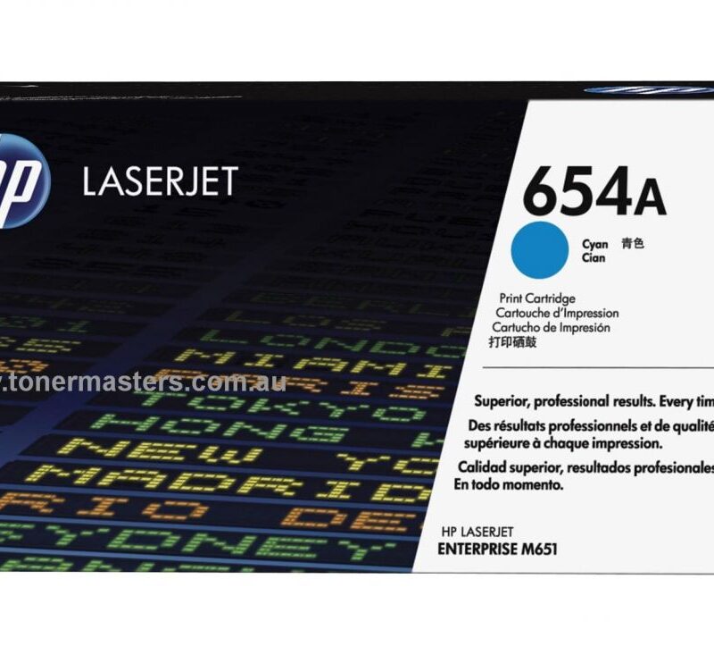 HP 654A Cyan Original LaserJet Toner Cartridge 15K Pgs