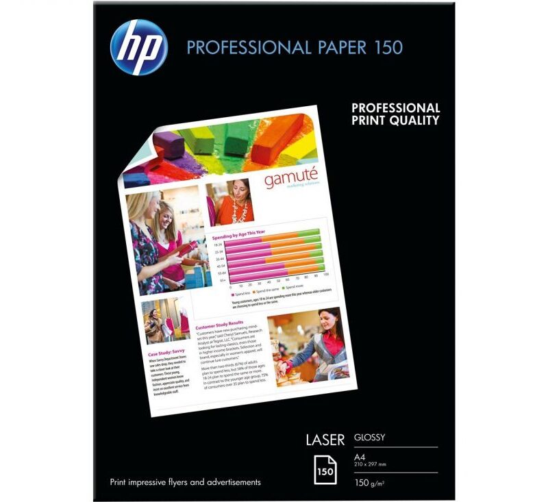 Professional Glossy Laser Paper HP A4 150sht 150g