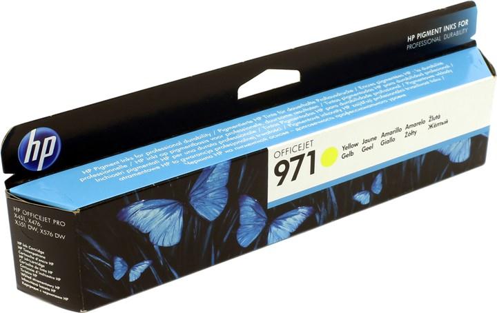 Ink HP No 971 Yellow Ink Crtr 2500 pages