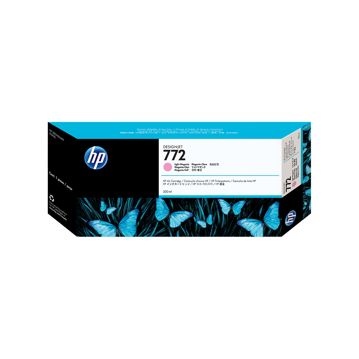 HP 772 300-ml Light Magenta DesignJet Ink Cartridge