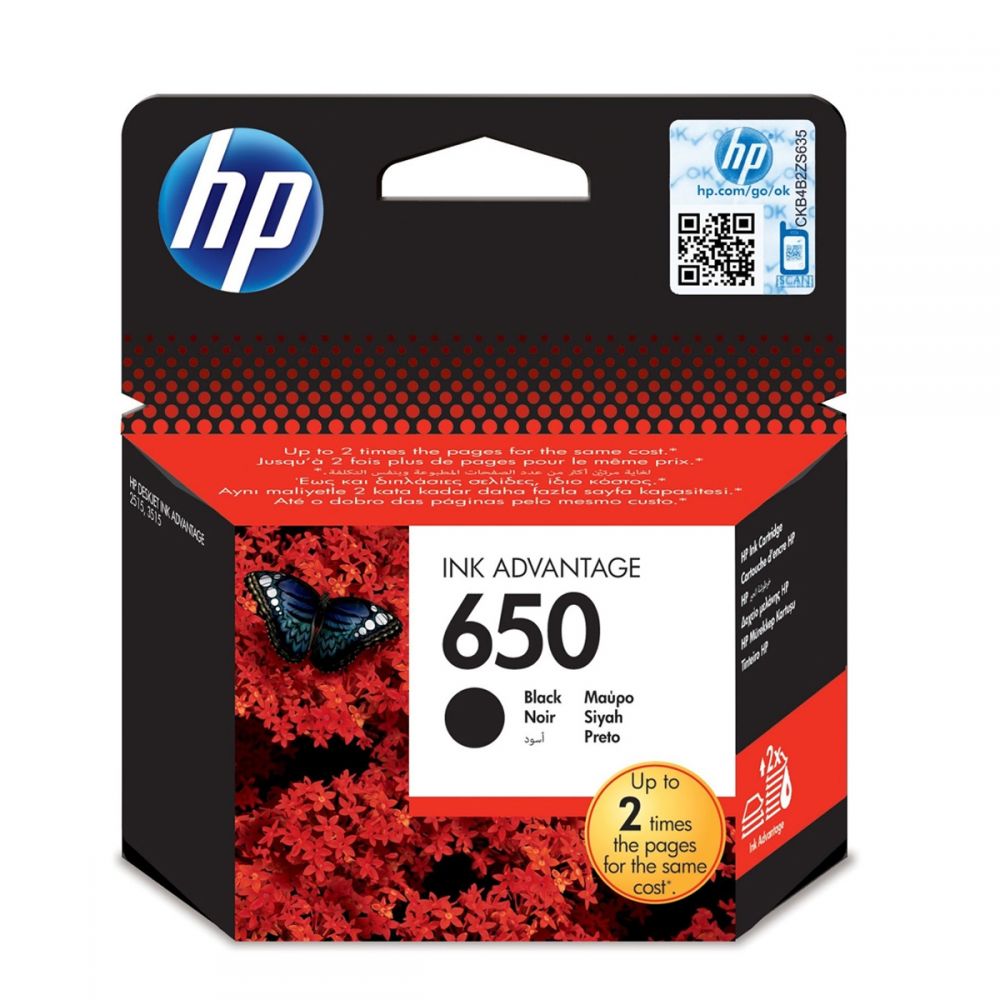 Ink HP No 650 Black Ink Crtr