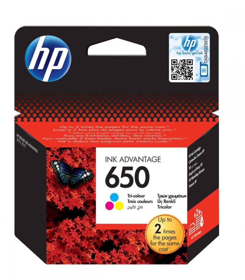 Ink HP No 650 Tri-Color Ink Crtr