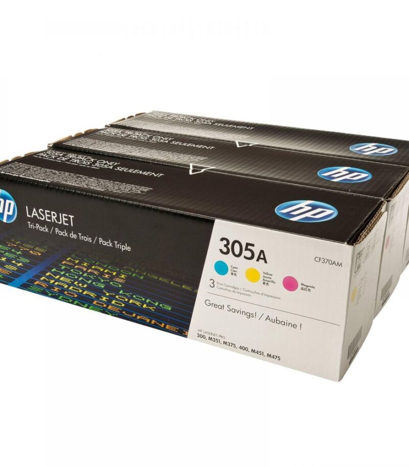 Toner Laser HP LJ Pro Color M451 305A CYM Tri-Pack