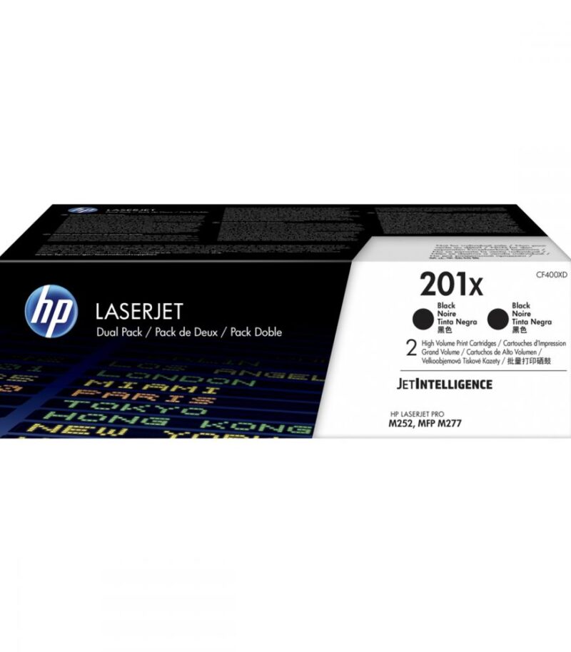 Toner Laser 201X HP LJ Color M252 Black 2.8K Pgs -  2 packs