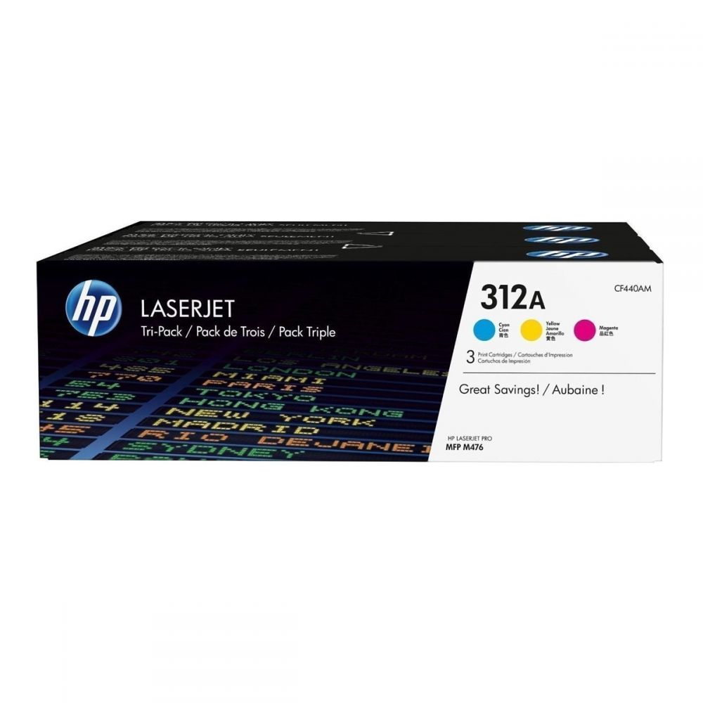 HP 312A 3-Pack Cyan Magenta Yellow (CF440AM)