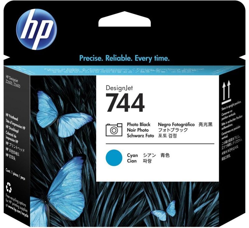 Ink HP No 744 Printhead Photo Black and Cyan