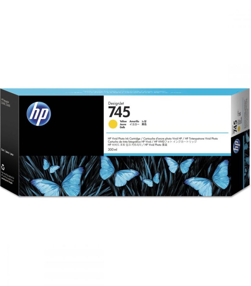 HP 745 Ink Cartridge Yellow 300 ml ( F9K02A )