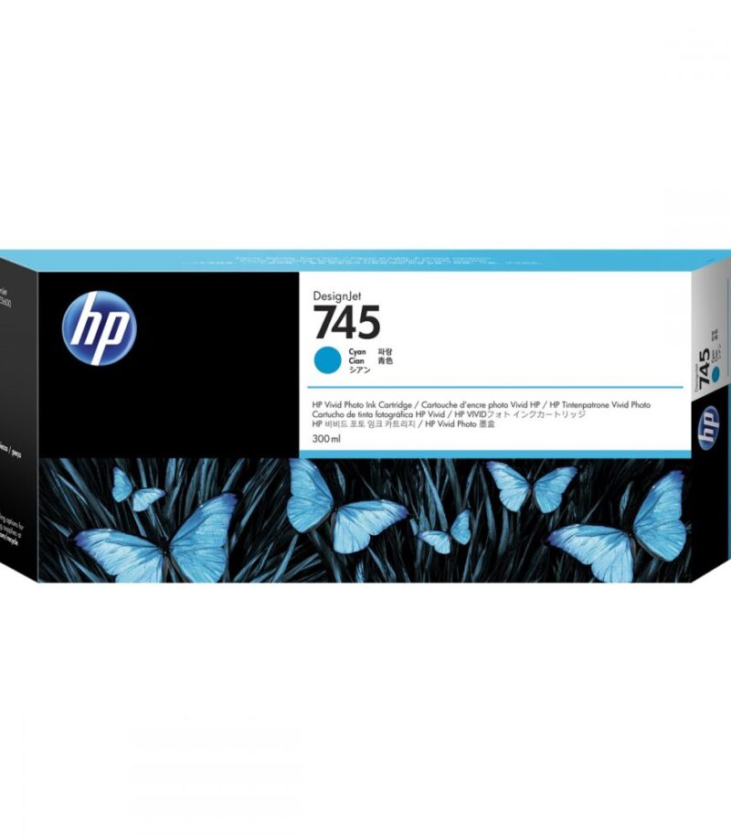 HP 745 Ink Cartridge Cyan 300 ml ( F9K03A )