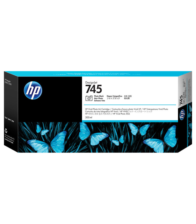 HP 745 300-ml DesignJet Photo Black Ink Cartridge