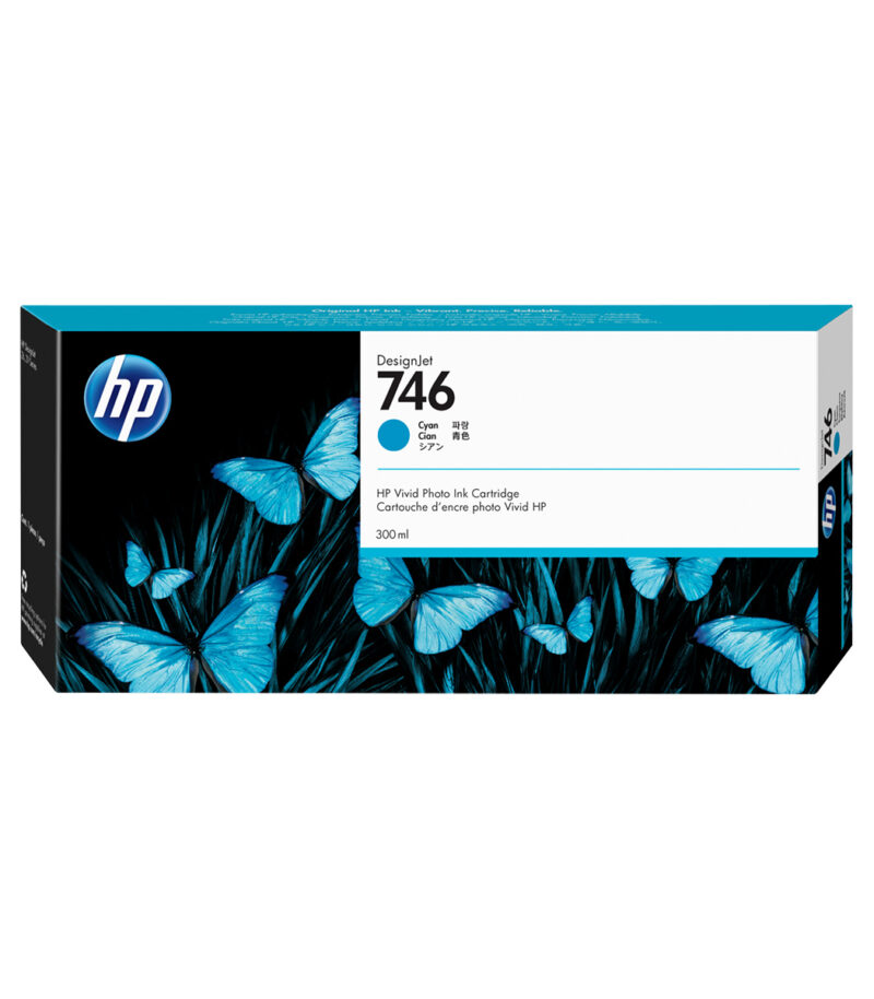 HP 746 300-ml Cyan DesignJet Ink Cartridge