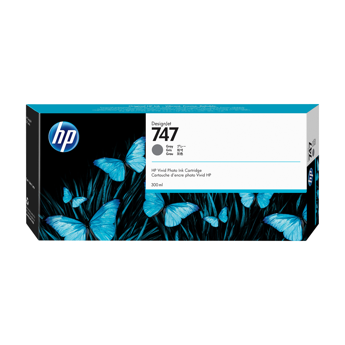 HP 747 300-ml Gray DesignJet Ink Cartridge