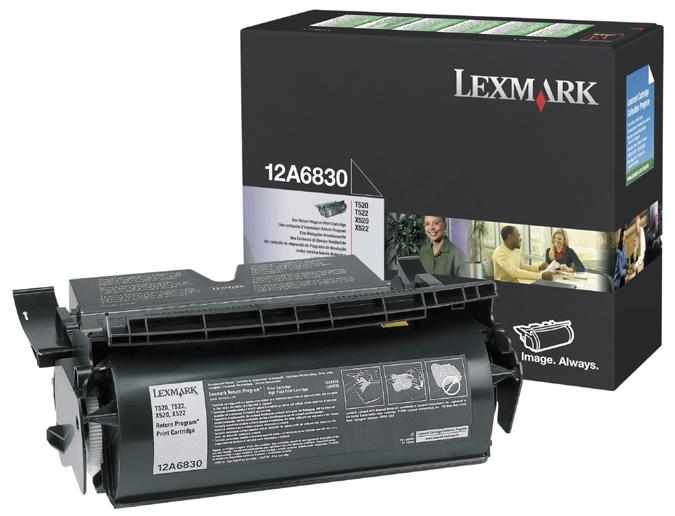 Toner Laser Lexmark 12A6830 Black 7500 Pgs