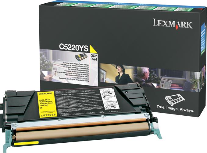 Toner Laser Lexmark C5220YS Yellow -3000Pgs