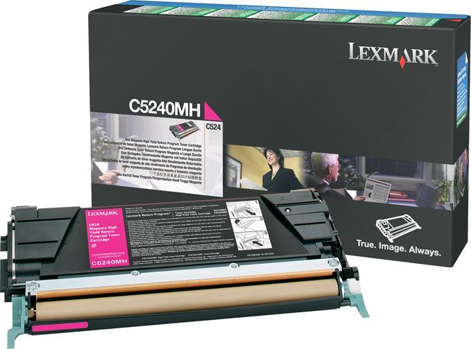 Toner Laser Lexmark C5240MH Magenta High Yield 5K Pgs