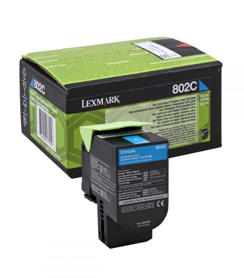 Toner Laser Lexmark 80C20C0 Low Cyan -1k Pgs