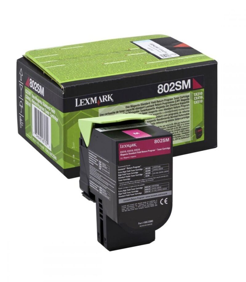 Toner Laser Lexmark 80C2SM0 Standar Magenta -2k Pgs