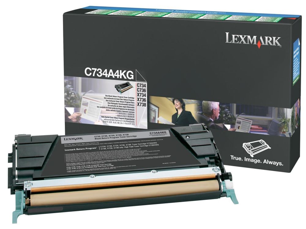 Toner Laser Lexmark C734A6K Black Standard 8K Pgs