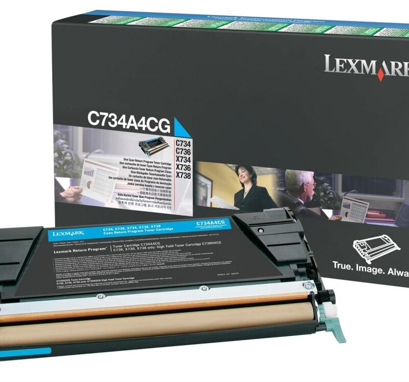 Toner Laser Lexmark C734A6C Cyan Standard 6K Pgs