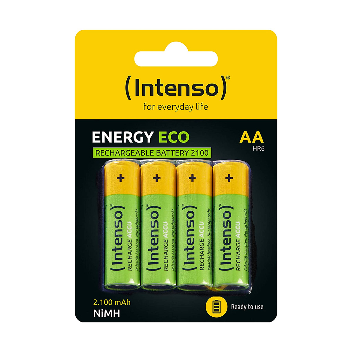 Intenso Rechargeable Batteries AA HR6 2100 mAH 4pcs 7505524