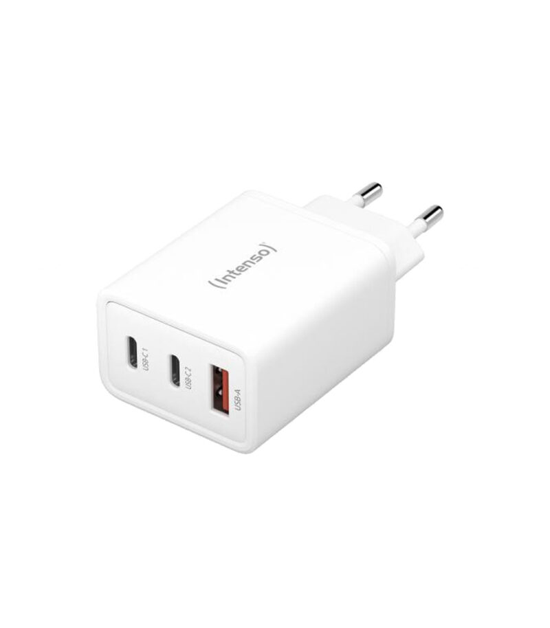 Intenso Power Adapter W65ACC GaN 1xUSB-A 2xUSB-C 65 Watt white - 7806512
