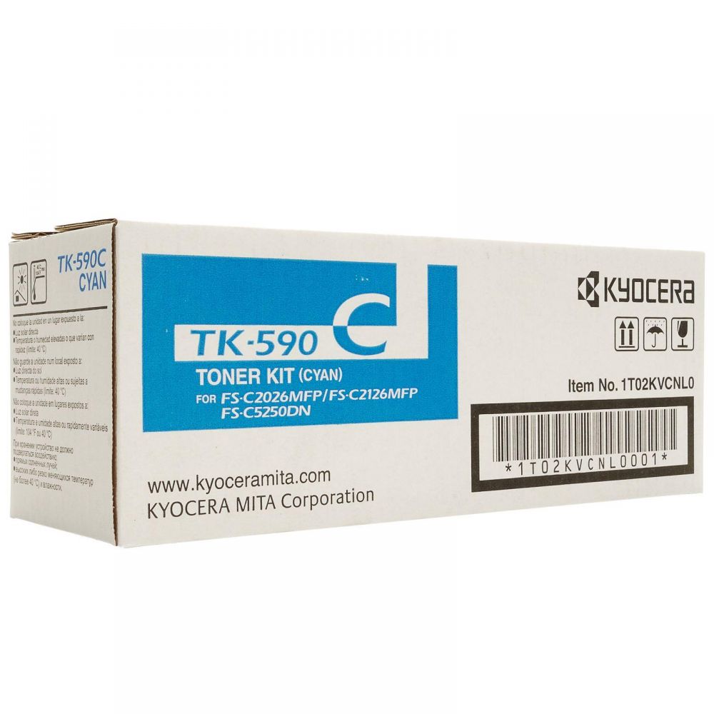 Toner Laser Kyocera Mita TK-590C Cyan - 5K Pgs