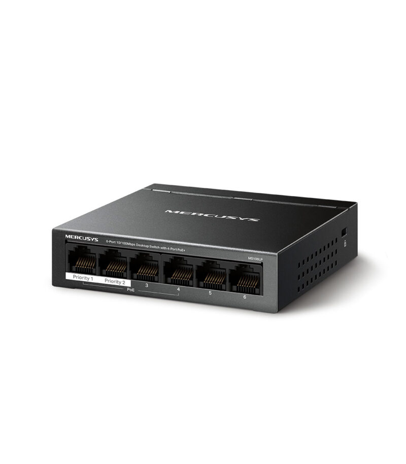 Mercusys MS106LP 6-Port 10 100 Mbps Desktop Switch with 4-Port PoE+