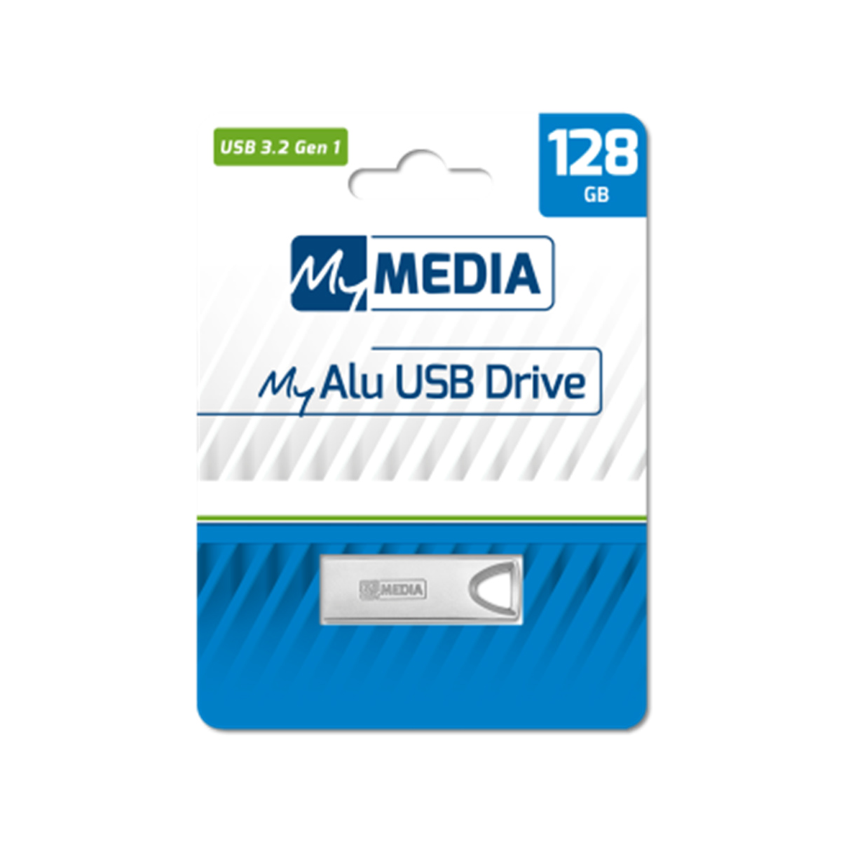 MyMedia My Alu USB Drive 128 GB USB 3.2 Gen 1 (by Verbatim) - 69278