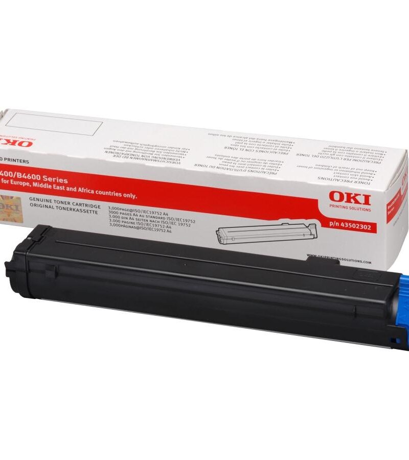 Toner Laser Oki 43502302 Black 3K Pgs