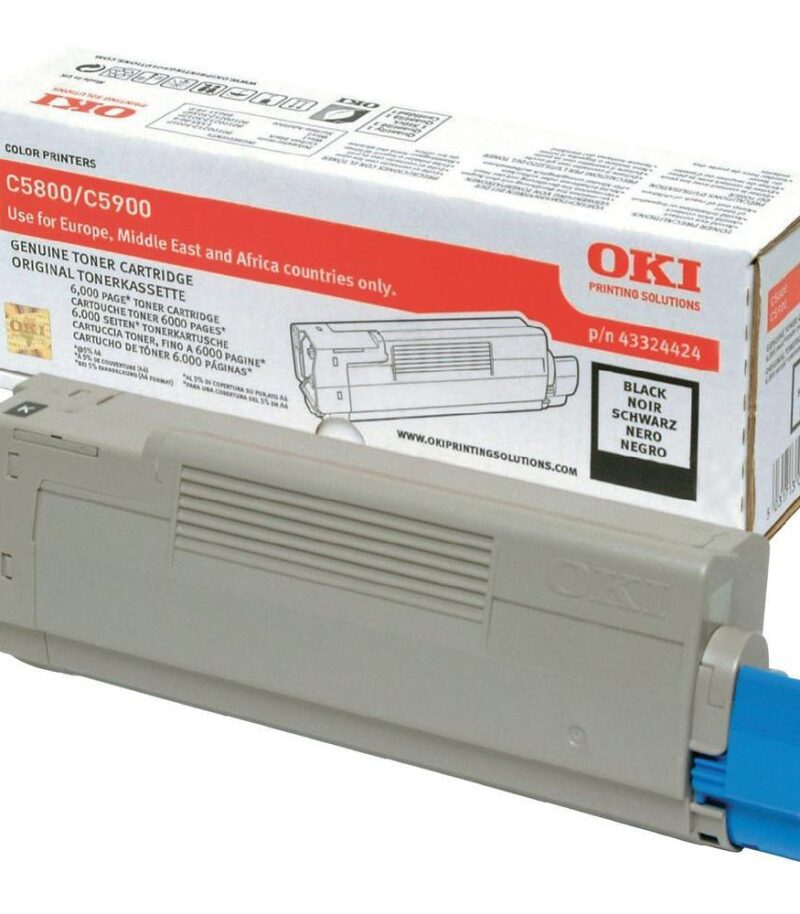 Toner Laser Oki 43324424 Black 6K Pgs