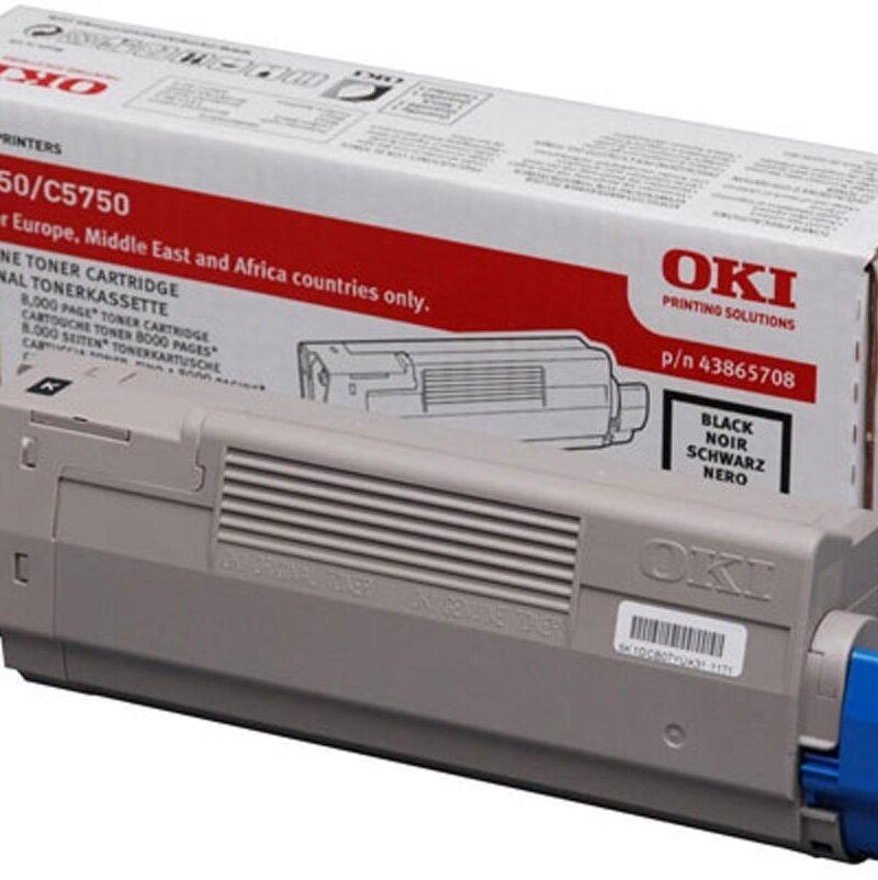 Toner Laser Oki 43865708 Black 8K Pgs