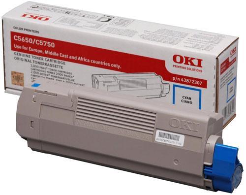 Toner Laser Oki 43872307 Cyan 2K Pgs
