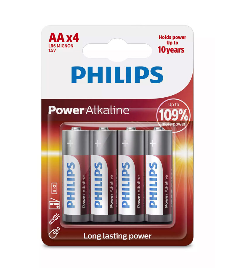 Philips LR6P4B.GRS Power Alkaline Αλκαλικές μπαταρίες υψηλής απόδοσης 4 τμχ AA