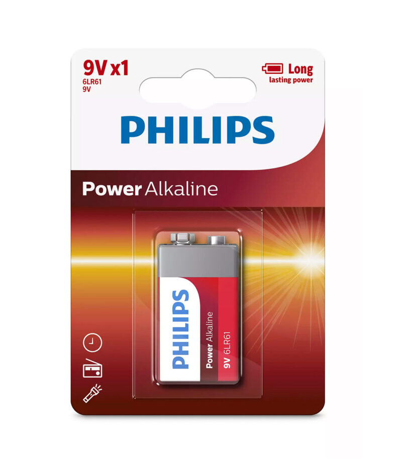 Philips 6LR61P1B.GRS Αλκαλικές μπαταρίες υψηλής απόδοσης 1 τμχ 9V