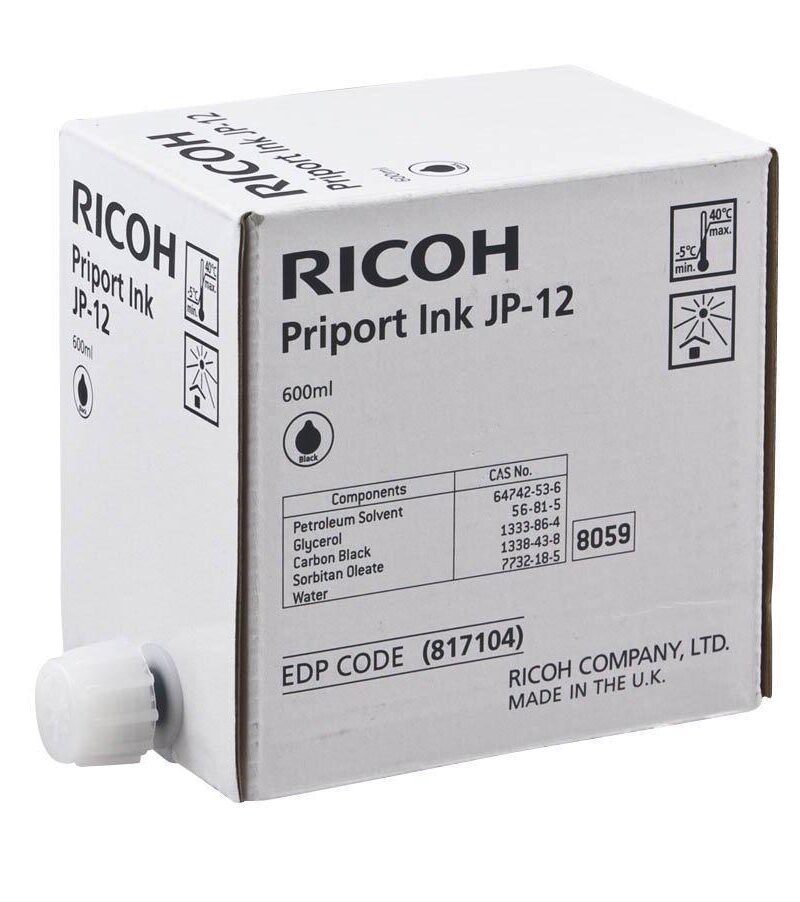 Ink Refill Ricoh 817104 Black - 5T x 600ml