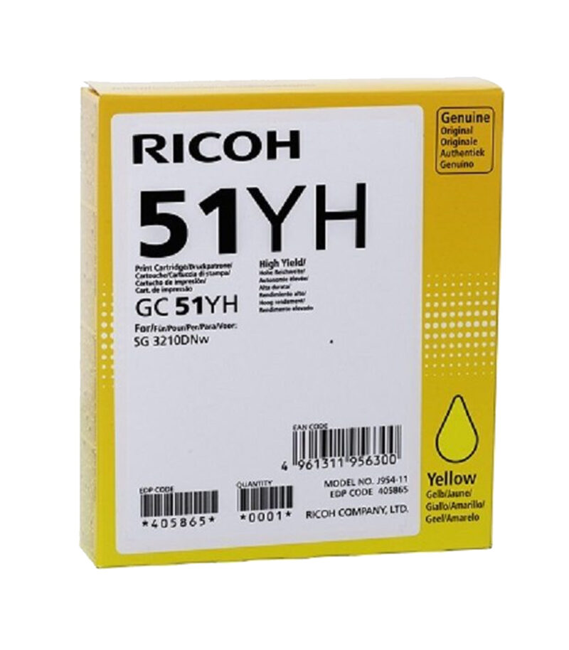 Toner Ricoh GC51YH Yellow  2.5k