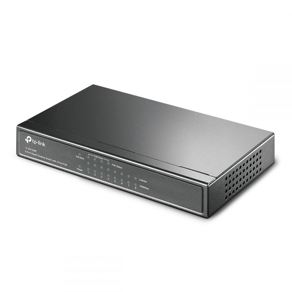 Switch Desktop TP-Link 8 Port Gigabitwith 4-Port PoE TL-SG1008P