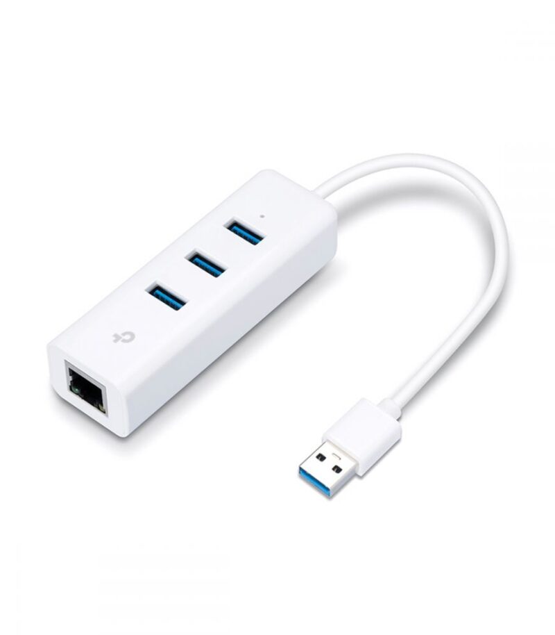 USB 3.0 3 Ports Hub Gigabit Ethernet Adapter UE330