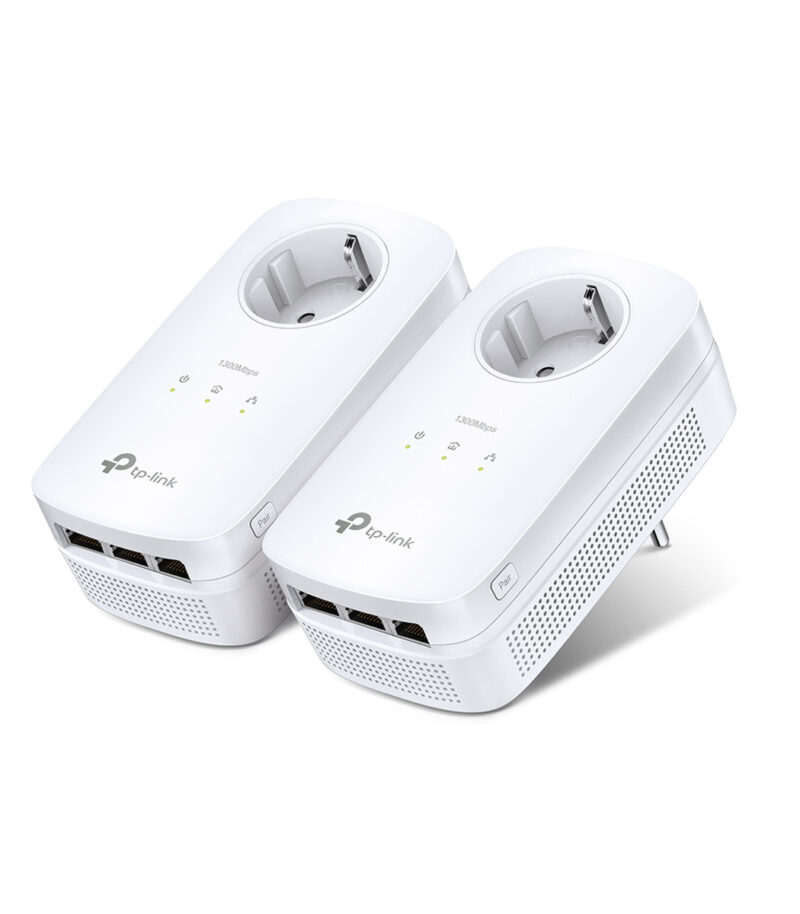 TP-Link AV1300 3-port Gigabit Passthrough Powerline Starter Kit TL-PA8030P KIT