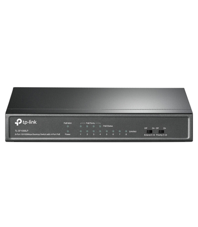 TP-Link TL-SF1008LP 8-Port 10,100Mbps Desktop PoE Switch with 4-Port PoE