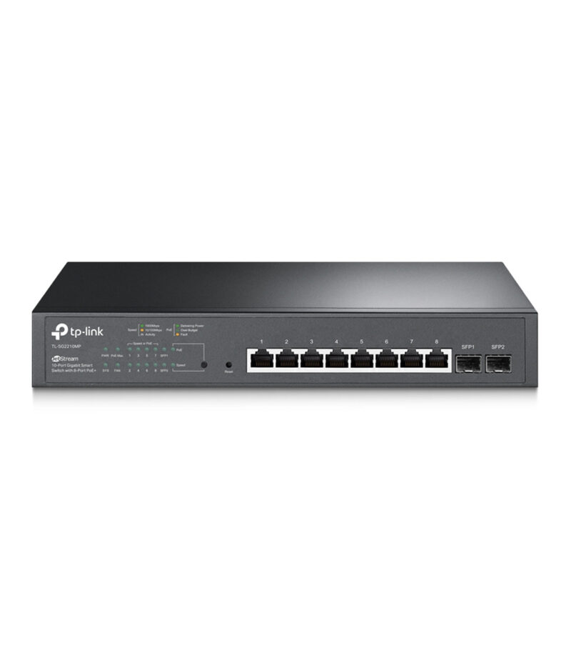TP-Link TL-SG2210MP JetStream 10-Port Gigabit Smart Switch with 8-Port PoE+