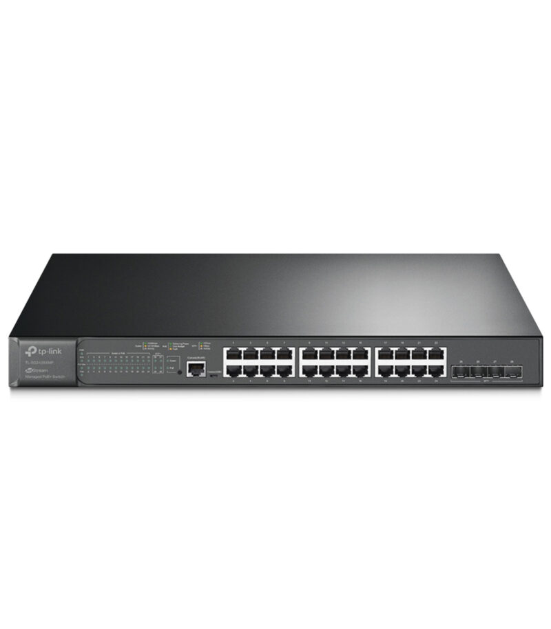 TP-Link TL-SG3428XMP JetStream™ 24-Port Gigabit and 4-Port 10GE SFP+ L2+ Managed Switch with 24-Port PoE+