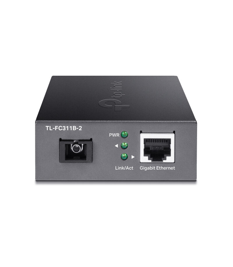 TP-Link TL-FC311B-2 10 100 1000 Mbps RJ45 to 1000 Mbps Single-mode SC WDM Bi-Directional Fiber Converter