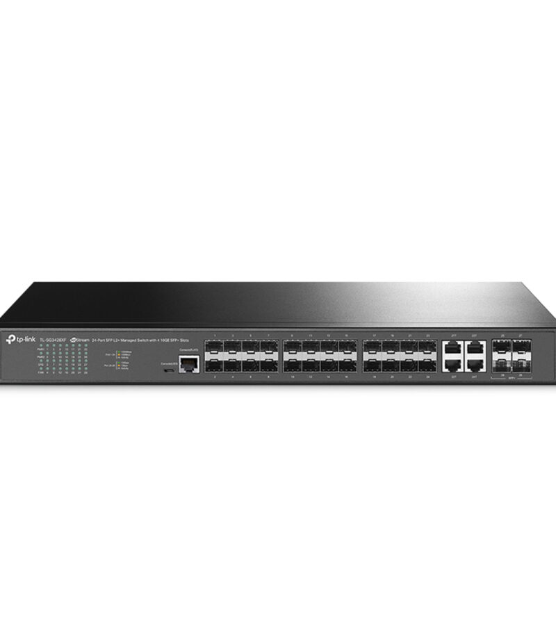 TP-Link  TL-SG3428XF JetStream 24-Port SFP L2+ Managed Switch with 4 10GE SFP+ Slots