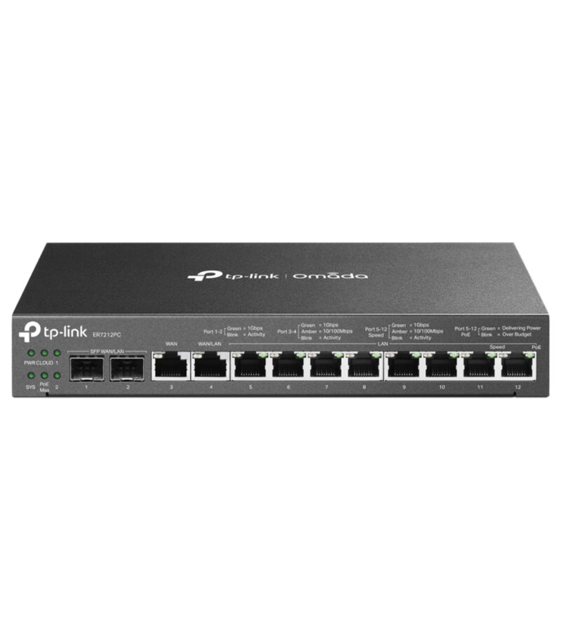 TP-Link  ER7212PC Omada Gigabit VPN Router with PoE+ Ports and Controller Ability