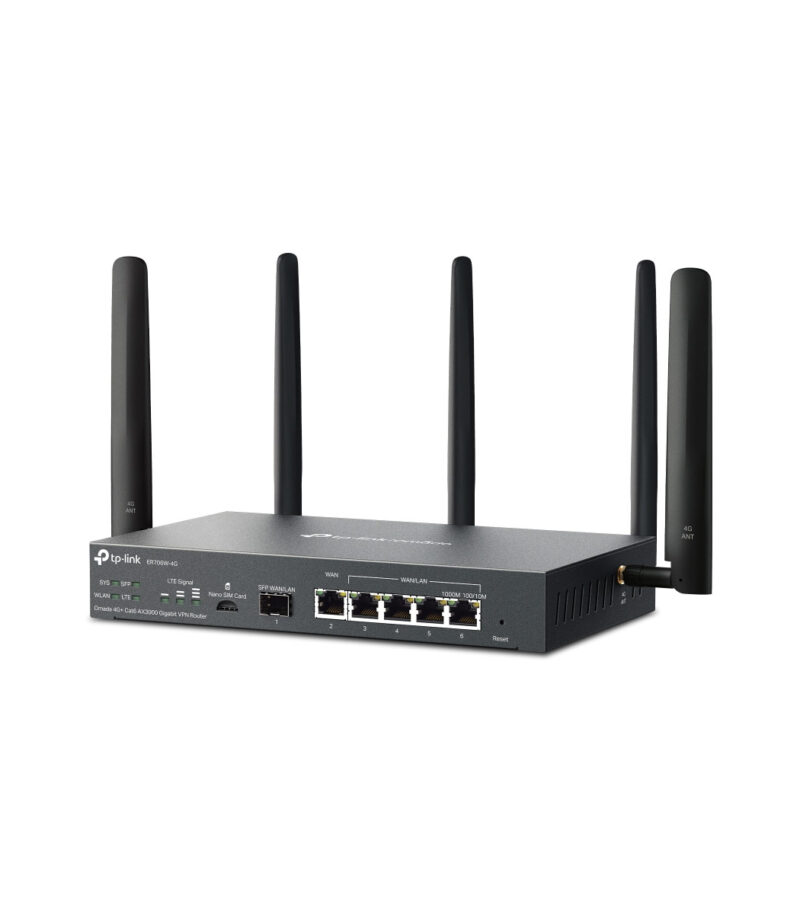 TP-Link ER706W-4G Omada 4G+ Cat6 AX3000 Gigabit VPN Router
