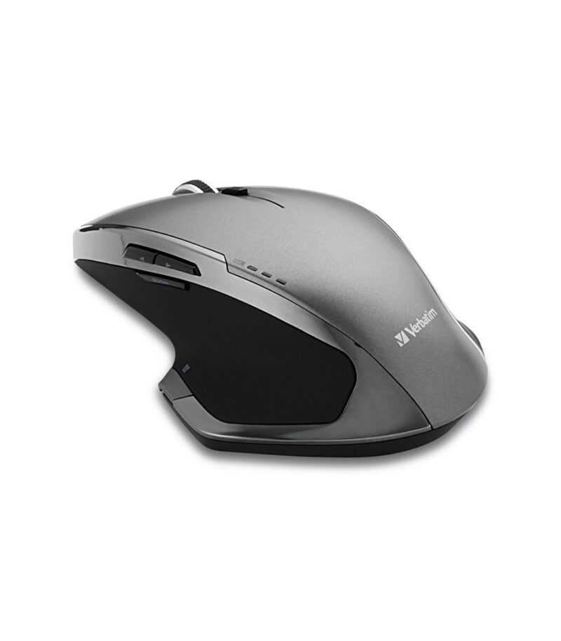 Verbatim 8-Button Wireless Blue LED Mouse Ασύρματο Ποντίκι Γκρι - 49041