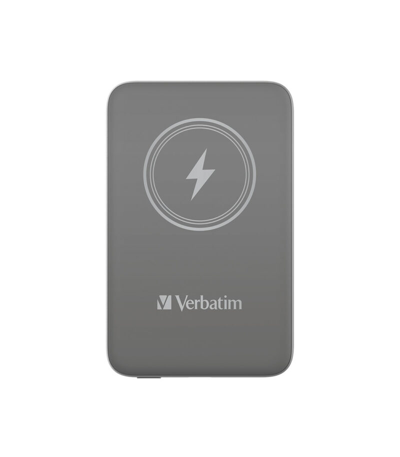 Verbatim Charge 'n' Go Magnetic Wireless Power Bank 10000 Grey