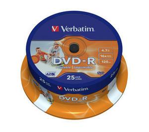 DVD-R VERBATIM 43538 AZO 4.7GB 16X WIDE PRINTABLE SURFACE