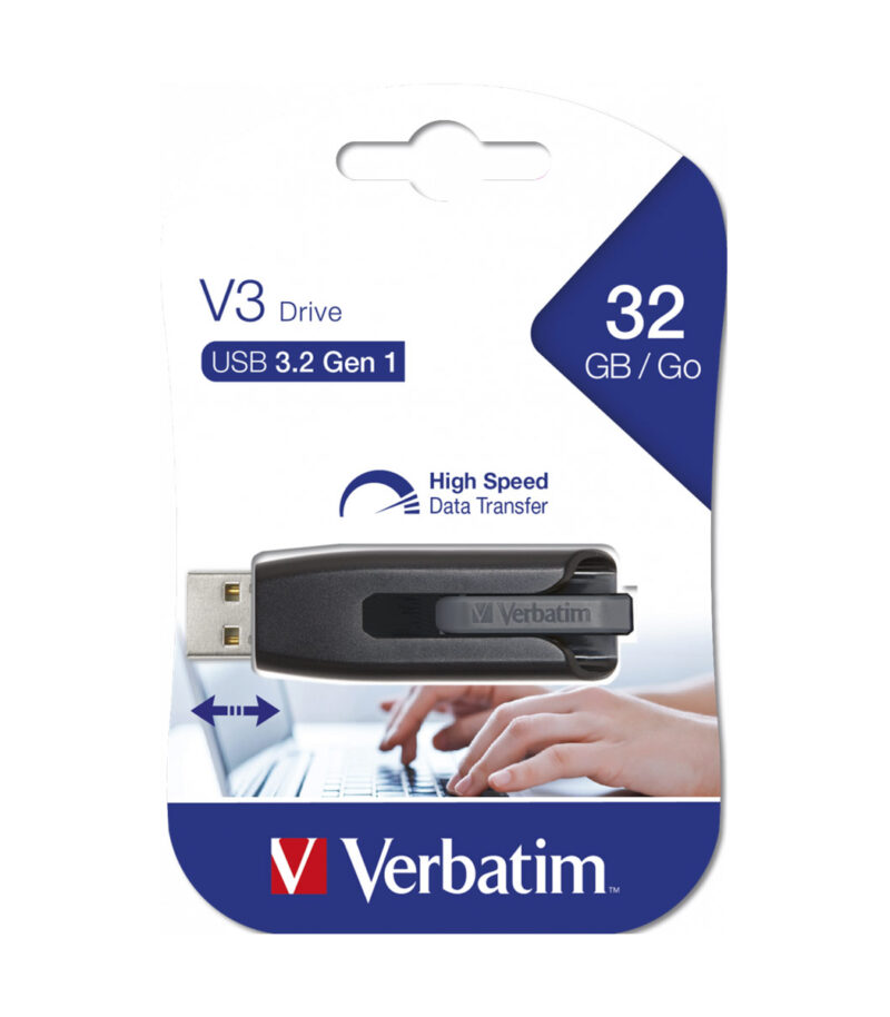 Verbatim Store 'n' Go V3 32GB USB 3.2 Stick Μαύρο - 49173