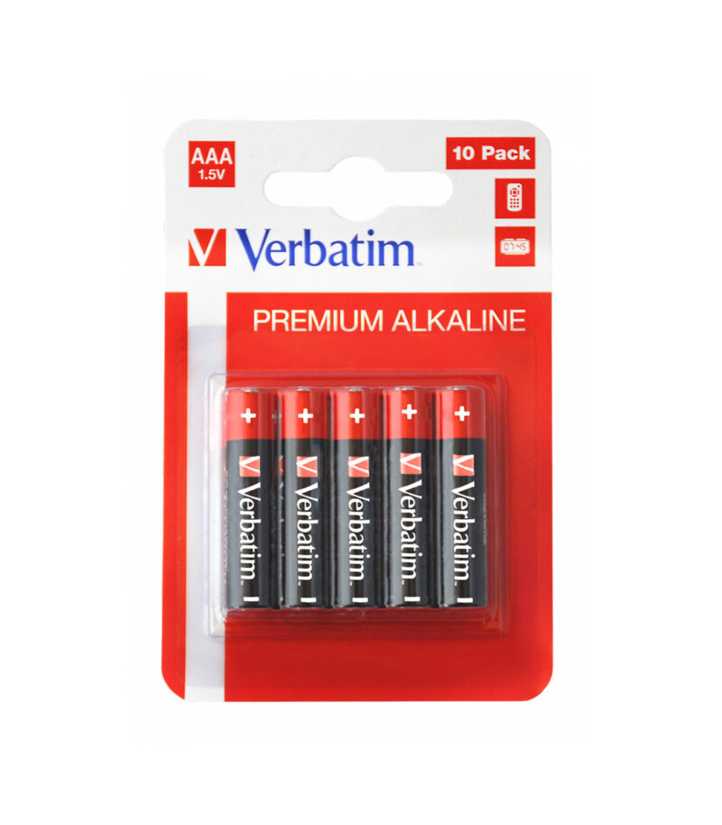 Verbatim AAA Battery Alkaline 10 Pack - 49874